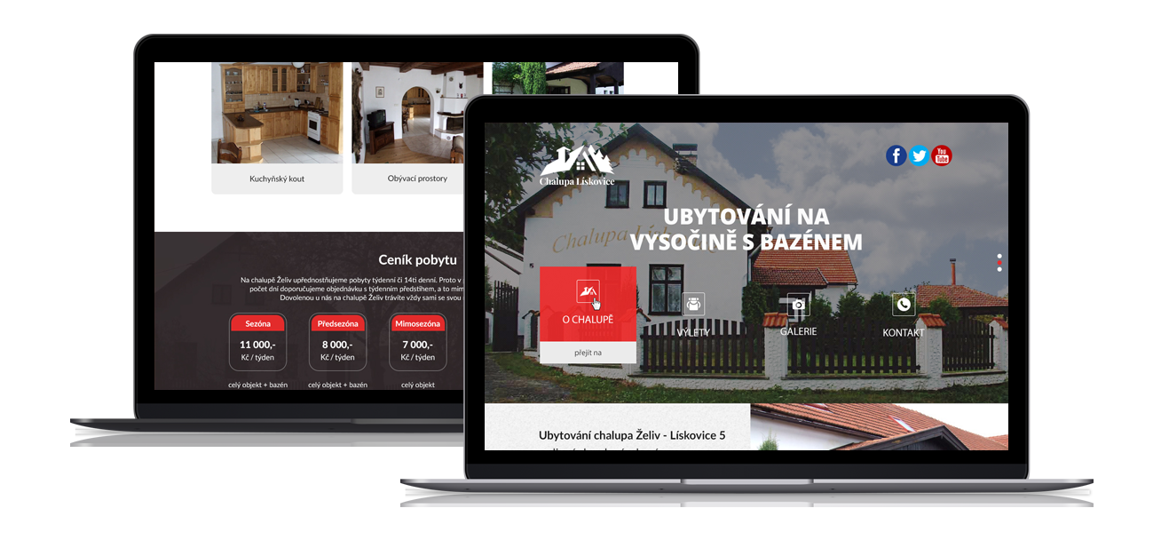 Ubytování na Vysočině s bazénem - Chalupa Lískovice